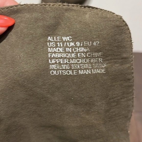 Women’s JustFab Over The Knee Boots, olive green alle WC size 11 zipper - Picture 7 of 10